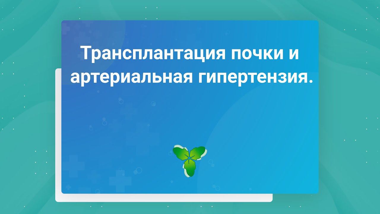 Трансплантация почки и артериальная гипертензия