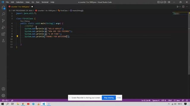 For Printing Anything In Java //Programs For Java// смотреть онлайн