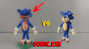 СОНИК В КИНО СТРАШНЫЙ СОНИК ЗЛАЯ ФОРМА ЭКЗЕКТОР ГЕРОЙ ИГРЫ SONIС.EXE ИЗ ПЛАСТИЛИНА ЛЕПИМ ВМЕСТЕ