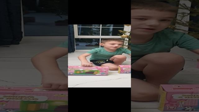 Распаковка игрушечных домиков и котенок