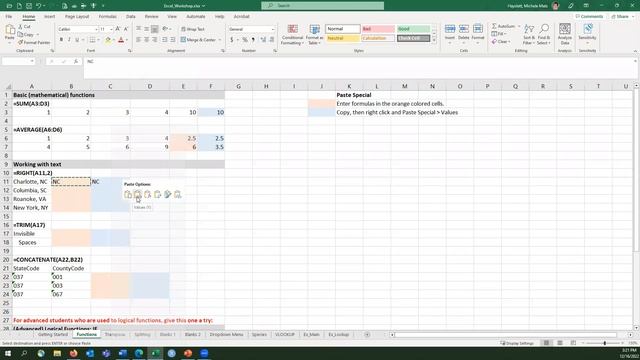 Excel Basics Module 2: Functions смотреть онлайн