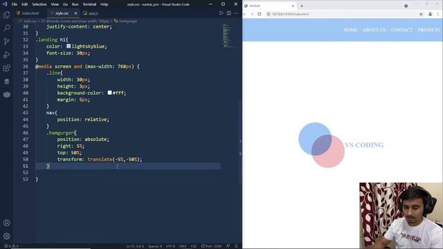 Responsive Animated Navigation Bar Tutorial 2021 | HTML CSS JAVASCRIPT смотреть онлайн