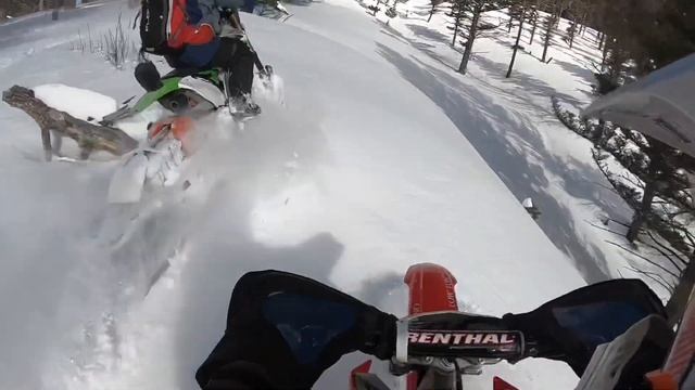 Honda CRF450RX With Timbersled 120 In Montana Powder