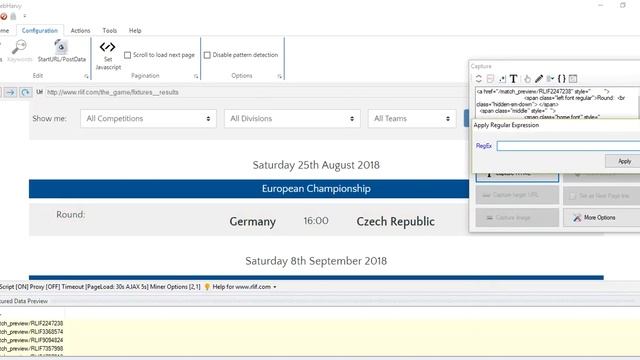 How to scrape fixtures / results from rlif.com using Webharvy смотреть онлайн