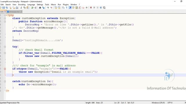 Exceptions PHP Try Catch смотреть онлайн