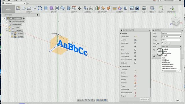 Как работать с текстом во #Fusion360 смотреть онлайн