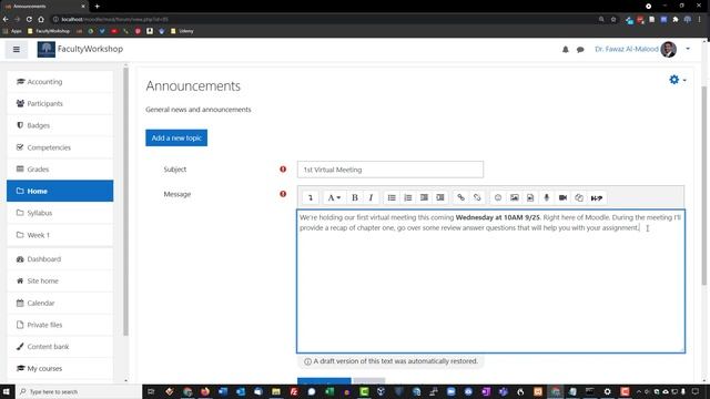 Moodle Lesson 16: Posting Announcements смотреть онлайн