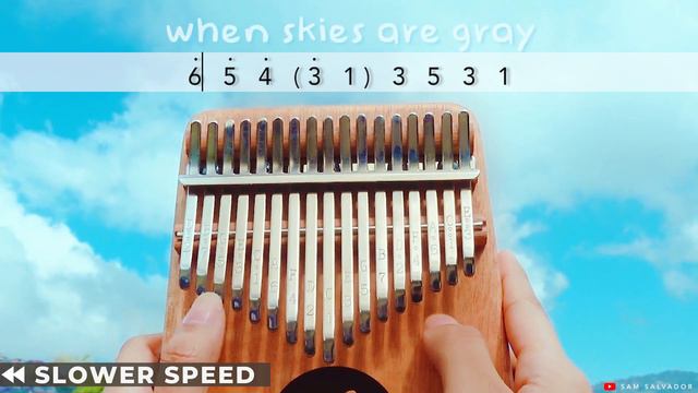 You Are My Sunshine Kalimba Tutorial for Beginners with Tabs смотреть онлайн