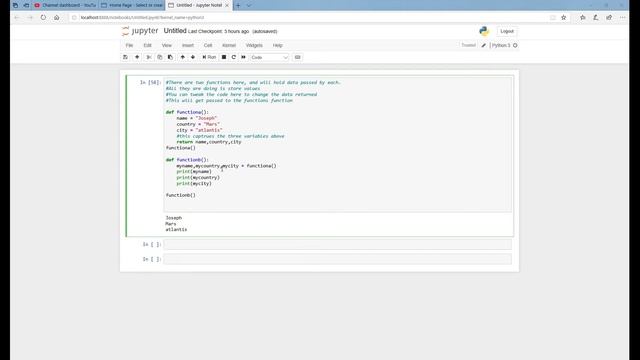 Python Tutorial: How to pass data between functions смотреть онлайн