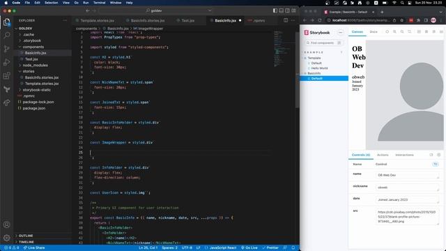 Делаем React библиотеку - пишем адаптивный Basic Info flex элемент смотреть онлайн