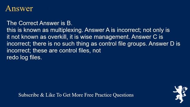Oracle 9i Fundamentals I Exam Free Practice Questions PART 2 смотреть онлайн