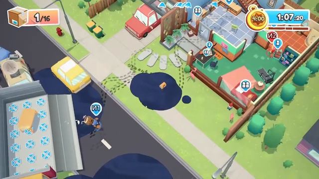 Игра кооператив Moving out.Часть 1. Прохождение. / Play game Moving out. Stream. смотреть онлайн