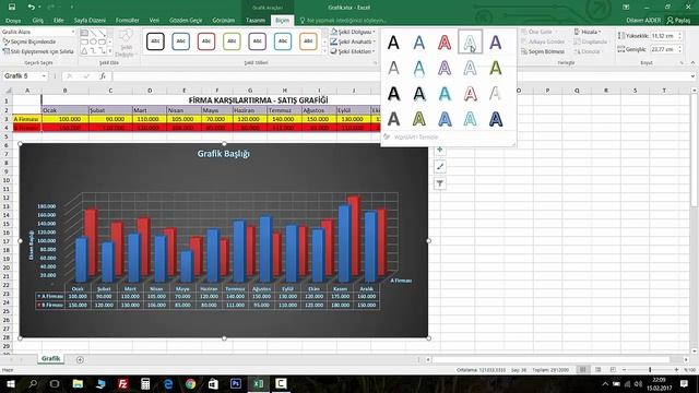 Excel Dersleri 10# - Excel'de Grafik Oluşturma 3 Boyutlu ve Pasta Şeklinde смотреть онлайн
