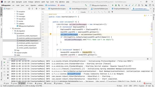 Billing System Using Spring Boot updates on Add update view and validation for registration flow смотреть онлайн