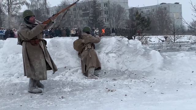 Реконструкция в Мещерино бои 1943г. Февраль 2021г смотреть онлайн