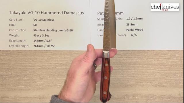 Takayuki VG-10 Hammered Damascus Petty 150mm Quick Look