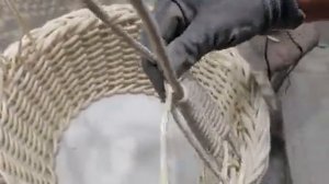 Корзина из полиротанга "Весеннее настроение" часть 3