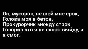 Оп, мусорок - текст