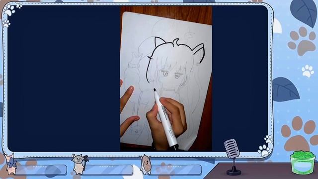 Beautiful anime Skech making //beautiful anime girl drawing ?❤️ смотреть онлайн