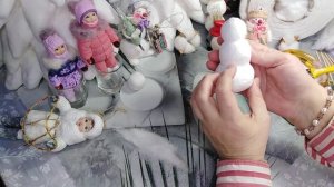 Снеговик из ваты! Урок первый!