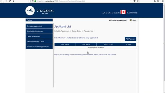 RDV pour Visa canadienne à Rabat (vfs global) смотреть онлайн