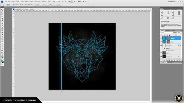 Photoshop Tutorial: Lynx Retro Futurism Part 1 смотреть онлайн