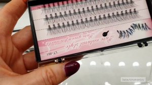 Как приклеить пучки ресниц самой себе.