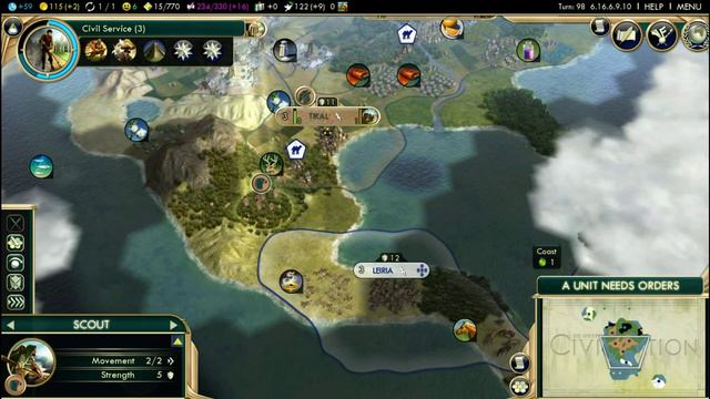 Edd plays CIV 5: Civilizations Mayans Playthrough deity - Part 4 смотреть онлайн