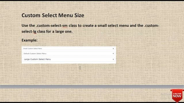 Bootstrap custom select menu | custom select menu size | example & classes смотреть онлайн