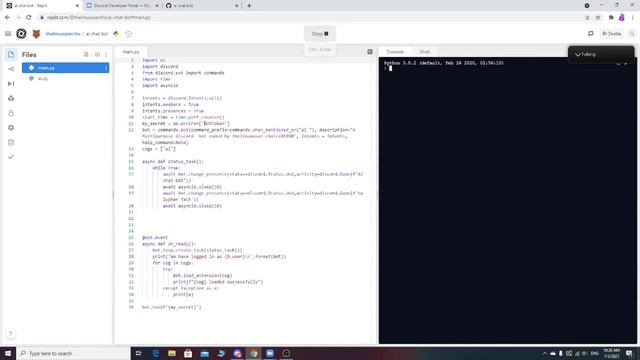 How to make an AI discord Chatbot (discord.py) | Full Tutorial смотреть онлайн