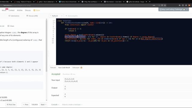 697. Degree of an Array | Practice Technical Interviews Python + Leetcode смотреть онлайн
