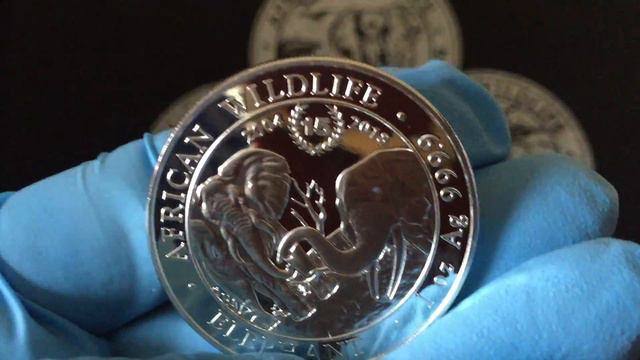 монета сомалийский слон 2018 Somalia 1 oz Silver Elephant BU смотреть онлайн