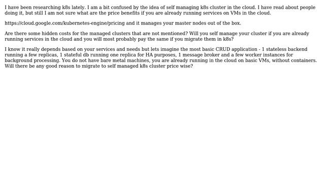 DevOps & SysAdmins: What is the point of running self managed kubernetes cluster? смотреть онлайн