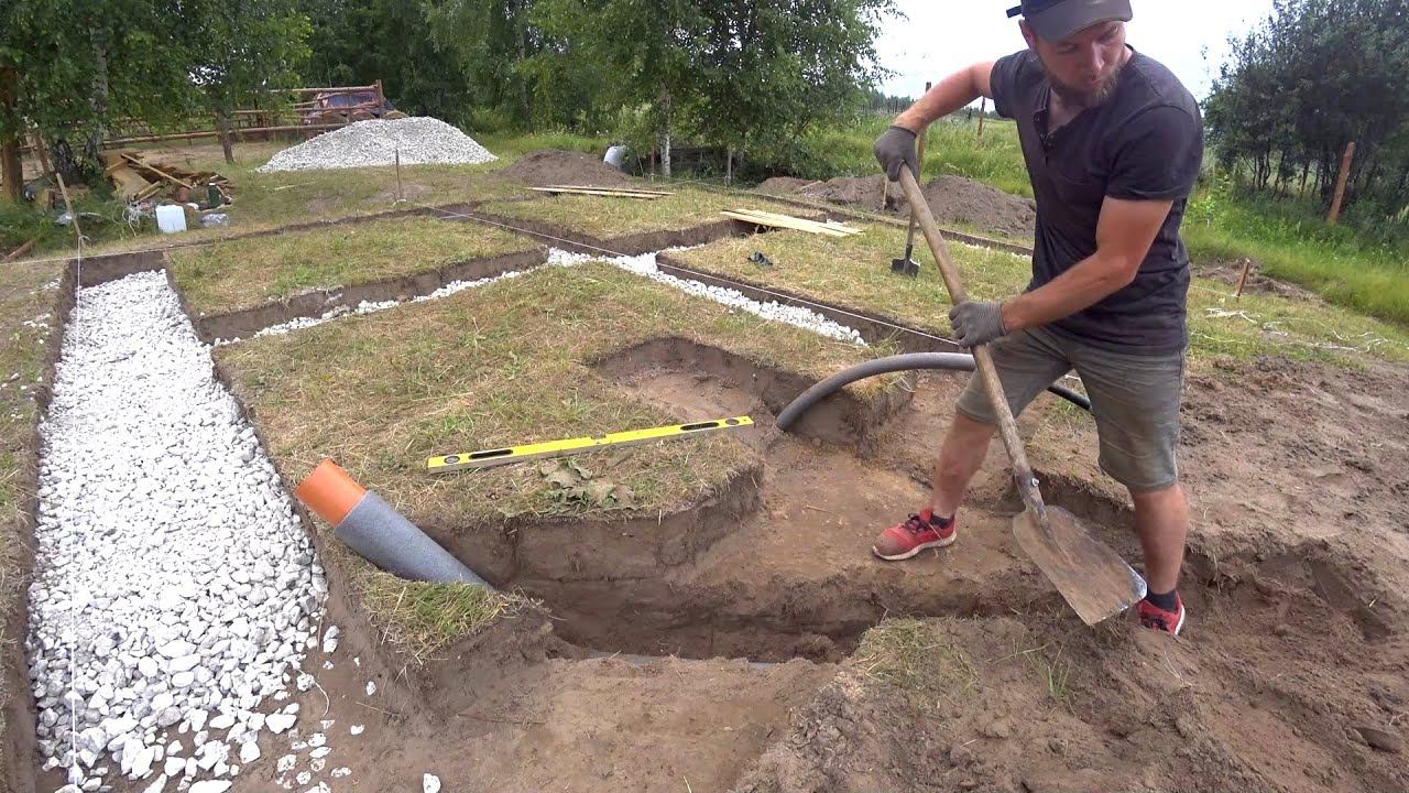 СТРОИМ КАРКАСНЫЙ ДОМ 6х7. КОММУНИКАЦИИ В ДОМ И ПОДУШКА ПОД ФУНДАМЕНТ смотреть онлайн