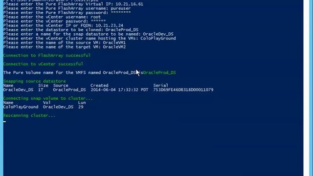 VMware vSphere PowerCLI and Pure Storage CLI смотреть онлайн