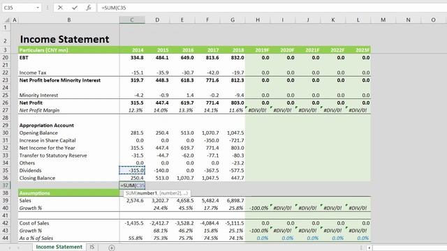 Formulas for Tax Expense and Minority Interest Line Item | Financial Modeling | Part (4/5) смотреть онлайн