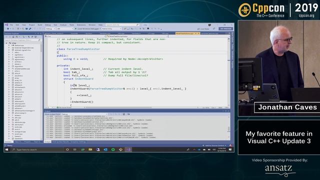 My favorite feature in Visual C++ Update 3 - Jonathan Caves - CppCon 2019 смотреть онлайн