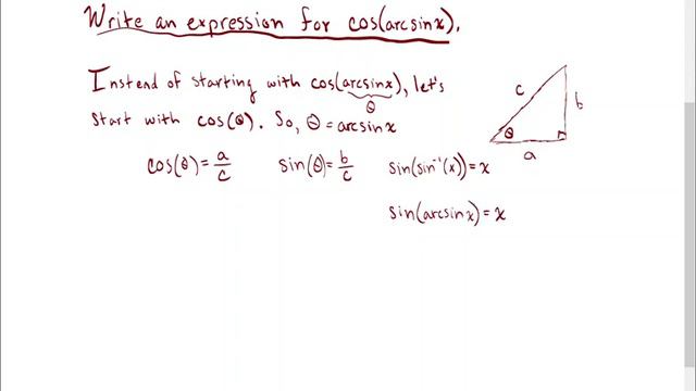 Write Expression for cos(arcsin x) смотреть онлайн