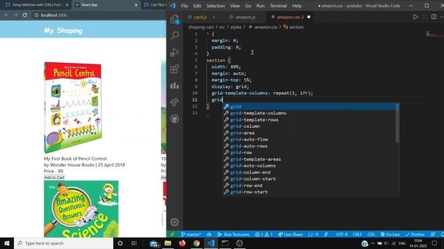 Shopping Cart | React.js Project with explanation смотреть онлайн