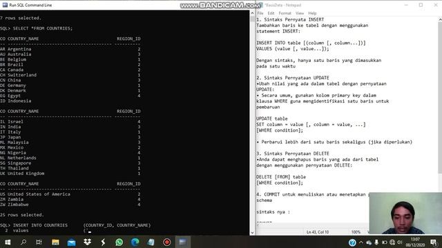 Tutorial penggunaan SQL Plus Oracle dan Penjelasan DML || Schema Human Research смотреть онлайн