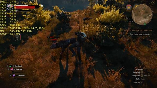 The Witcher 3 Gtx 1080 Frame Performance 5K Resolution смотреть онлайн