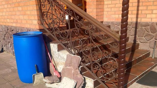 Противоскользящая облицовка уличной лестницы по технологии C3 в деревне Здехово Щелковского района смотреть онлайн