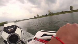 Мотор болотоход 40л с на лодке FUSO JET Virta 5418