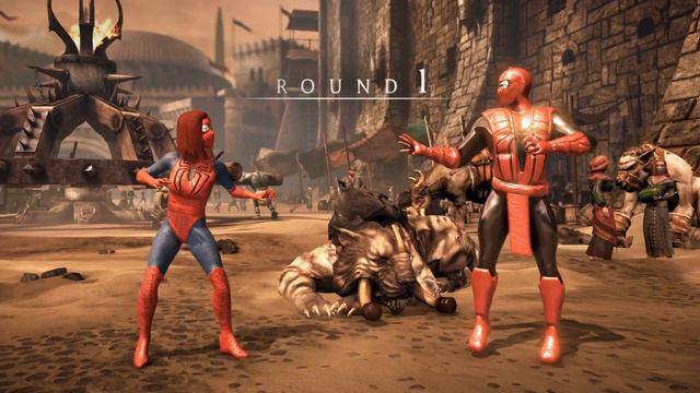 Spider-Girl Mileena Vs Iron Spider Ermac PC Mod All Intro Dialogues 4K Ultra HD - Mortal Kombat XL смотреть онлайн