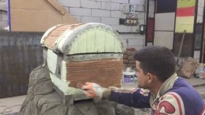 Как покрасить бетон «под дерево»1