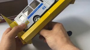 Автобус инерционный Play Smart 1:32 «ПАЗ 3205 Полиция» 18 см. 9714-F Автопарк, свет и звук