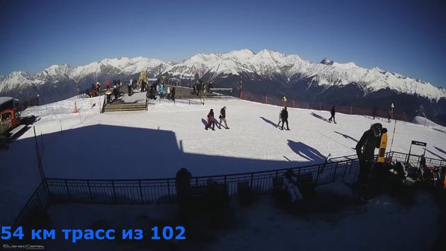 Обзор открытых трасс в Красной Поляне на 2020 01 20 смотреть онлайн