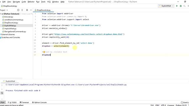 Selenium with Python Tutorial 10 - working with Dropdown смотреть онлайн