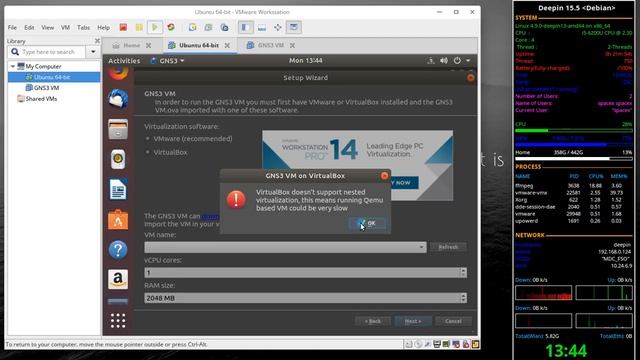 Install GNS3, GSN3 VM, Ubuntu Docker & python смотреть онлайн