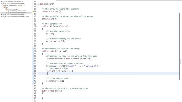 Class XII 2020 ISC Computer Science Paper-1 Q-8 Solved | Java | Binary Search смотреть онлайн